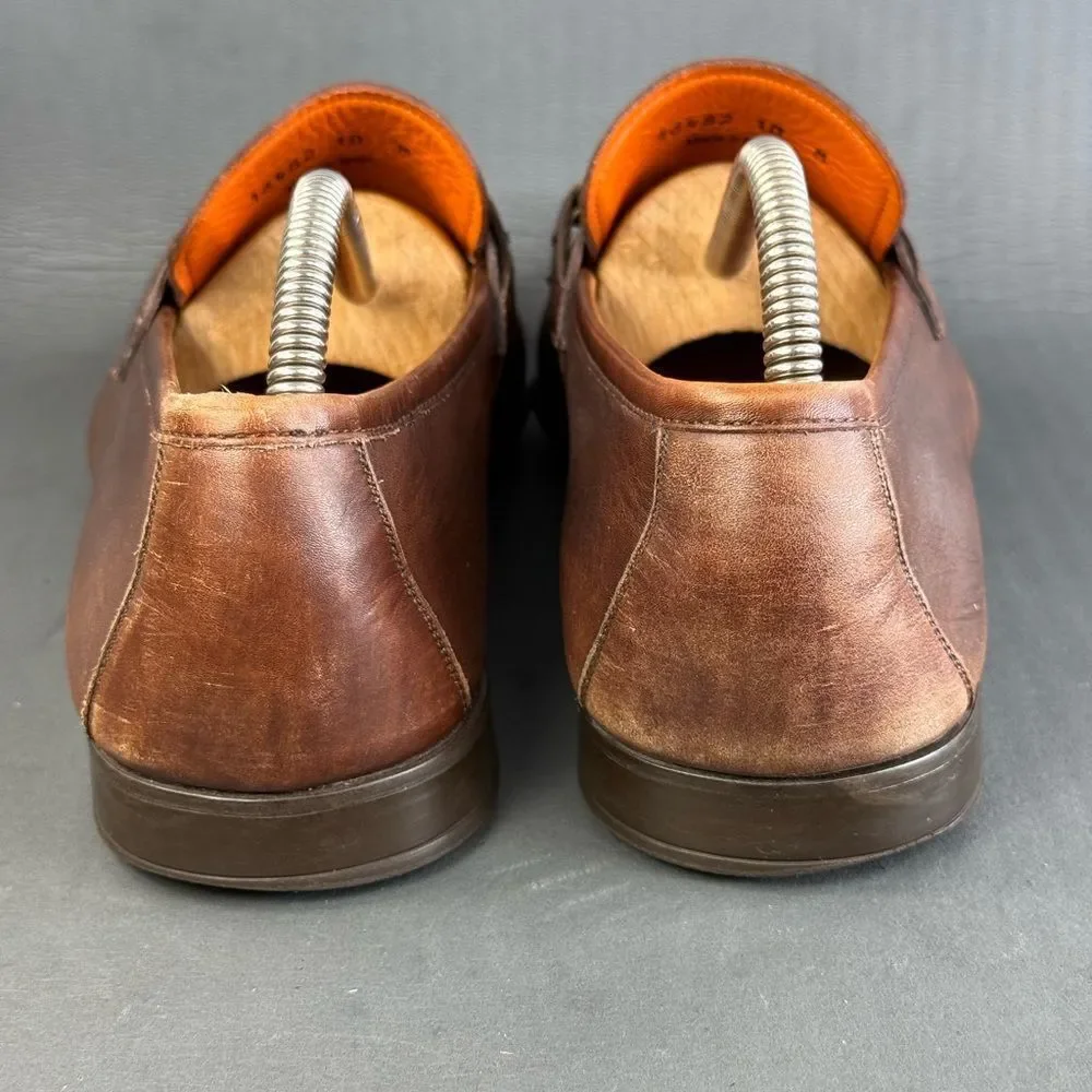 Magnanni brown leather horsebit loafer slip-on shoes men’s size 10